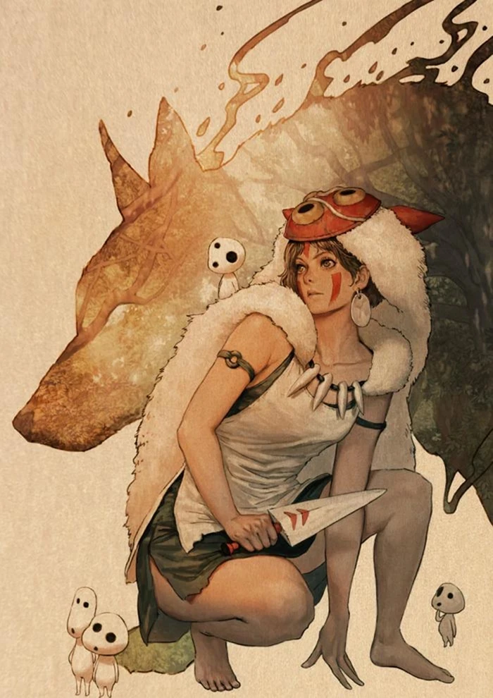 Плакат из крафт-бумаги в японском стиле для украшения гостиной спальни бистро -