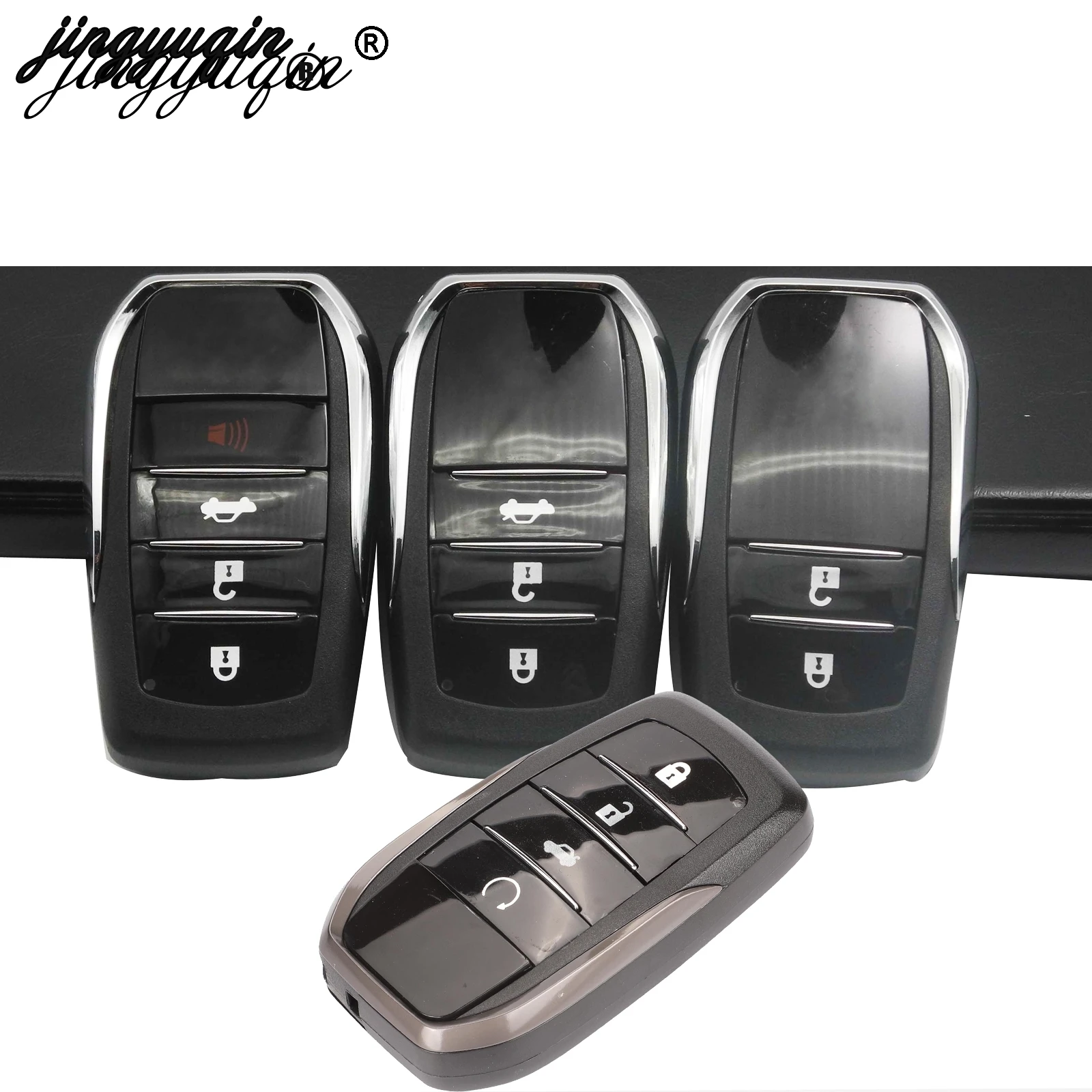 Jinyuqin для Toyota Fortuner Prado Camry Rav4 Highlander Crown умный корпус без ключа с 4 кнопками