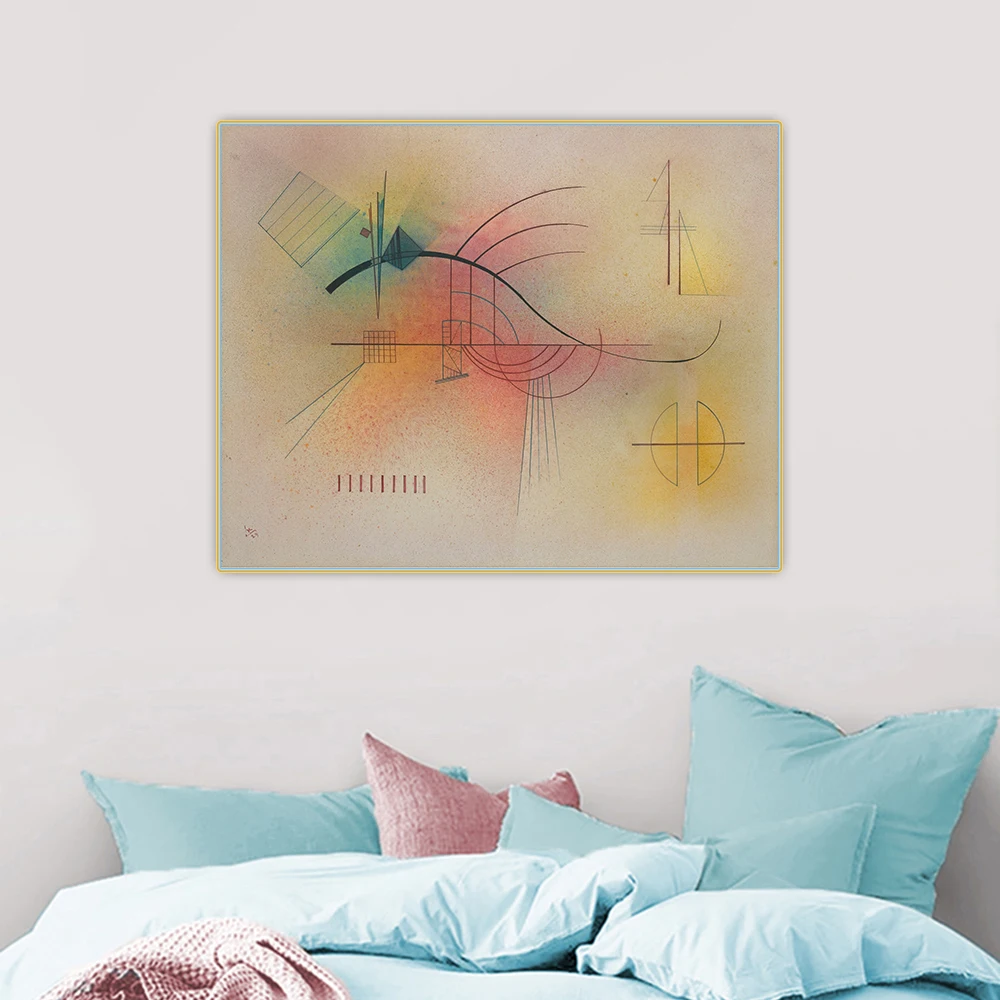 

Citon Wassily Kandinsky《Line》Abstract Canvas Art Oil Painting Artwork Poster Painting Background Wall Decor Home Decoration