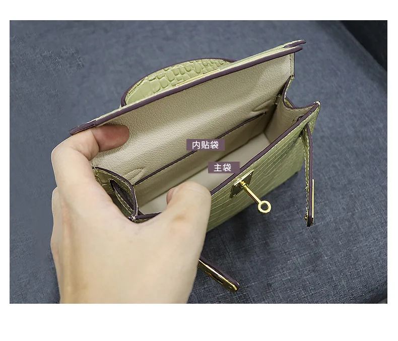 

Bag For Women Genuine Leather Bag Female Bag Small Bag All-Match Crocodile Pattern Messenger Bags Luxury Copy Bags