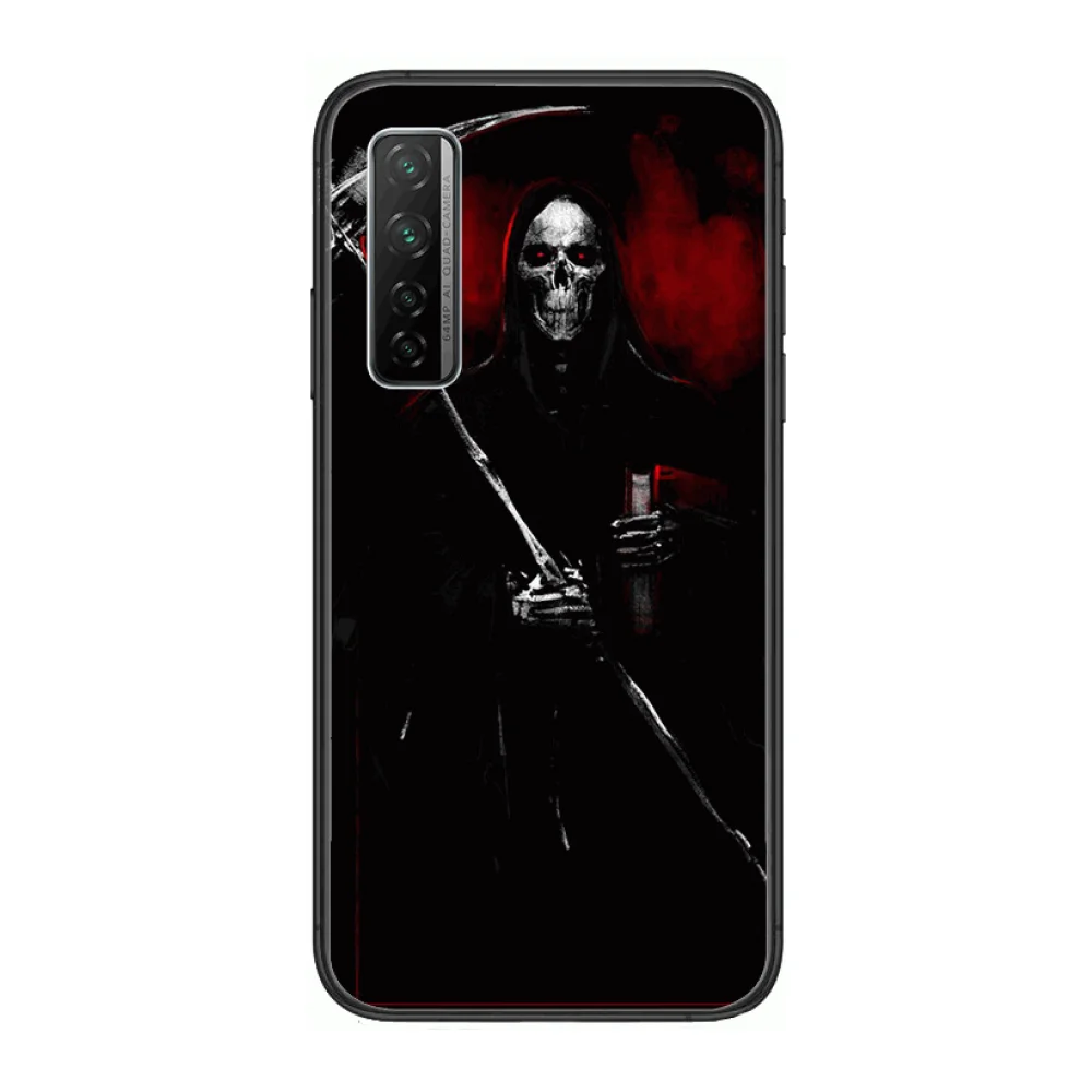 

Redmi's Skeleton Reaper Phone Case For Huawei Nova p10 lite 7 6 5 4 3 Pro i p Smart ZBlack Etui 3D Coque Painting Hoesje