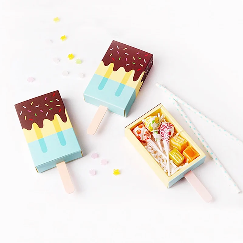 Подарочная коробка для конфет мороженого 50 шт. сделай сам складная бумажная