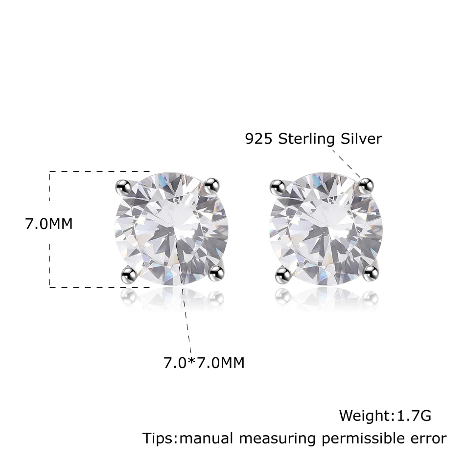 

DY 925 Sterling Silver Stud Earrings For Charm Women Trendy Jewelry Simple Earrings Party Engagement Gift Fine Jewelry Earrings