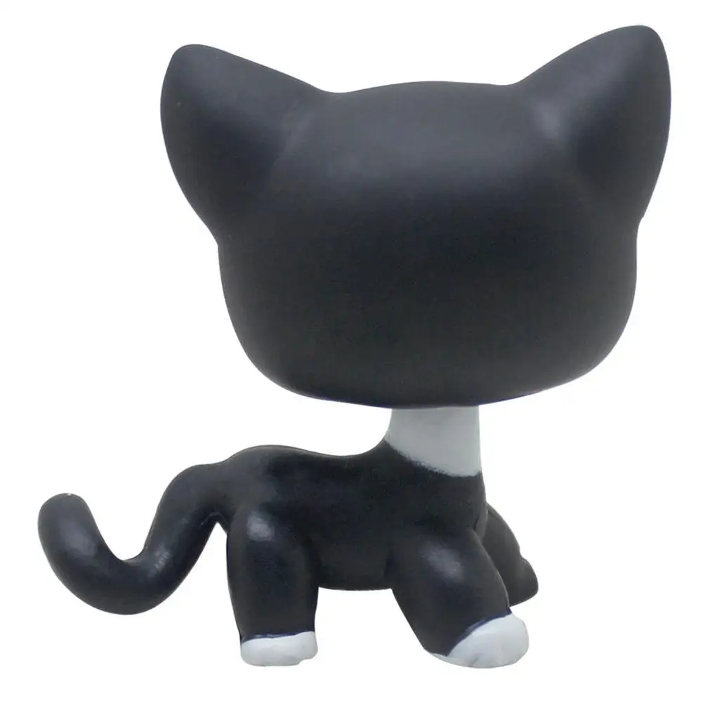 Редкий черный Кот Голубые Глаза милый котенок Littlest Pet Shop игрушки животные для