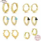 Женские круглые серьги INS в минималистичном стиле, маленькие серьги из стерлингового серебра 925 пробы с бусинами, золотые серебряные маленькие, Ювелирное Украшение для девушек