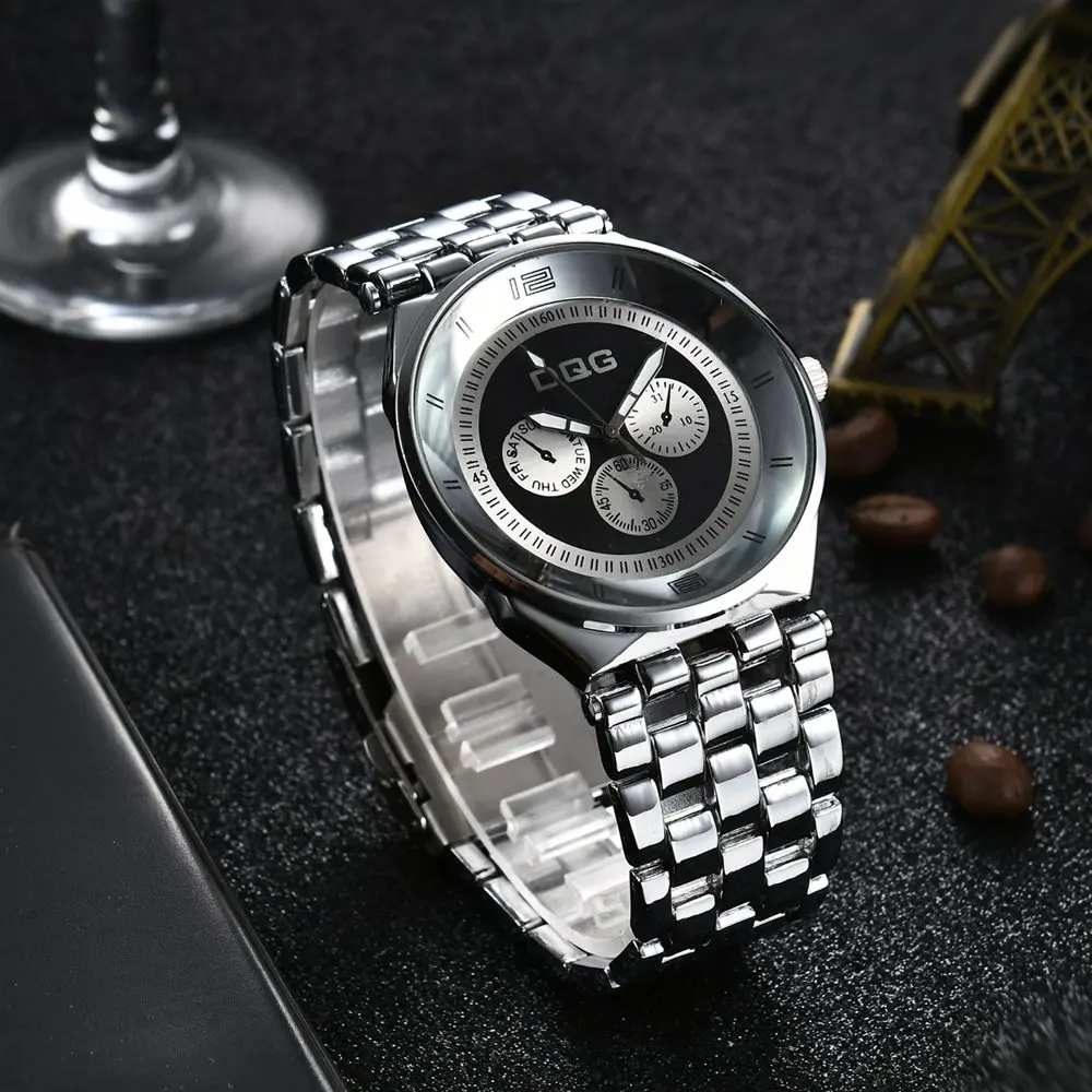 Часы мужские кварцевые круглые из нержавеющей стали |