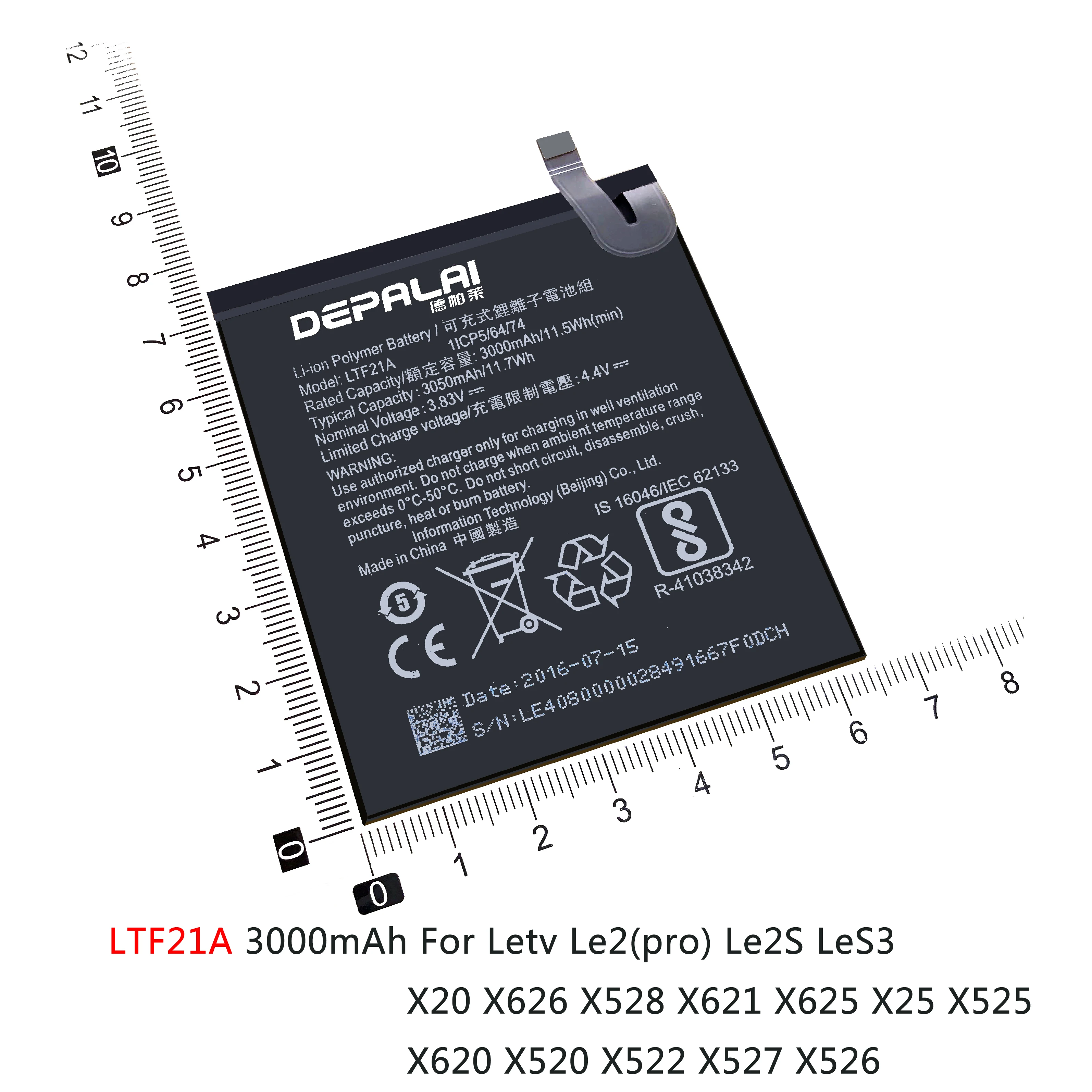 Аккумулятор LTF21A LTH21A LTF23A LTF26A LT633 для LeTV LeEco 2 S3 X526 X527 X620 Le Max2 X822 Pro3 X720 X722 X728 AI X650 LeMax X900 |