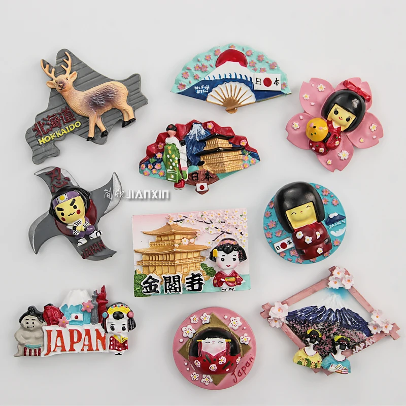 

Japan Tokyo travelsmall gift magnetic refrigerator sticker three-dimensional Mount Fuji lucky cat creative magnet sticker