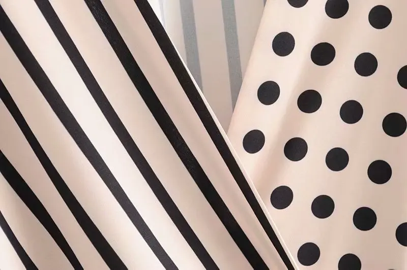 Женская блузка в горошек с v образным вырезом полоску|Блузки| |