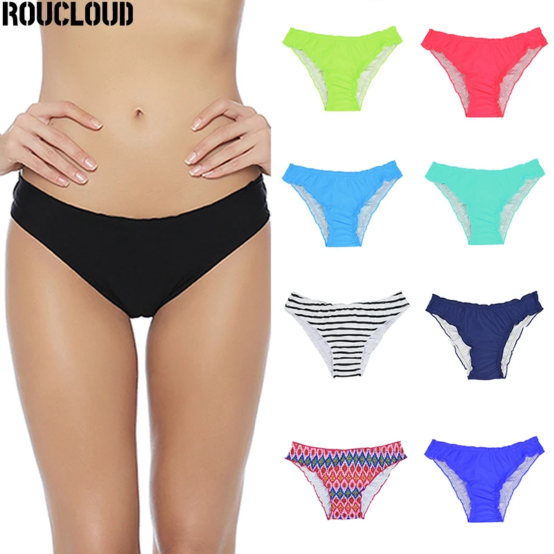 Женский купальник с низкой талией бикини снизу микро Chiffons печати двух частей