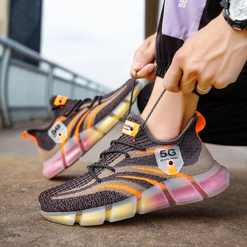 Беговые кроссовки мужские легкие, удобные и дышащие повседневные кроссовки, Нескользящие износостойкие кроссовки для бега