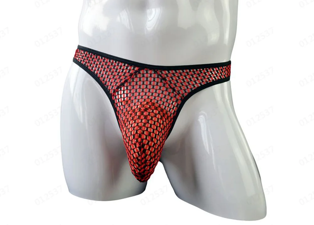 Мужское нижнее белье Т образные сексуальные мужские трусы большие сетчатые