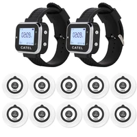 catel 10 button 2 watch wireless calling system call transmitter paging pager restaurant hotel cafe waiter service bell buzzer