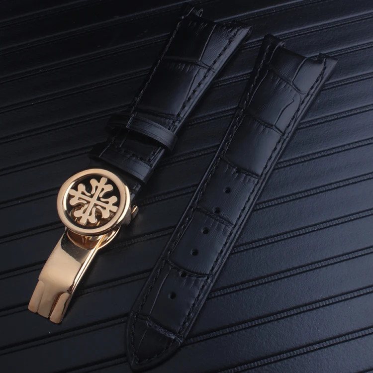 Черный, коричневый, синий браслет из натуральной кожи(подходит) Patek philpe Nautilus 25 мм x 14 мм