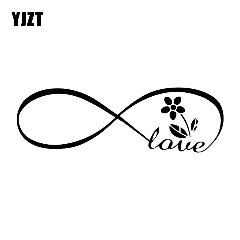 

YJZT 16.9X5.3CM Love Flowers The Whole Body Decoraiton Car Sticker Accessories C25-0979