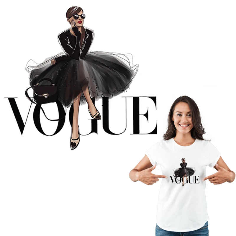 Модные нашивки для одежды украшение девочек печать на футболке Diy аппликации