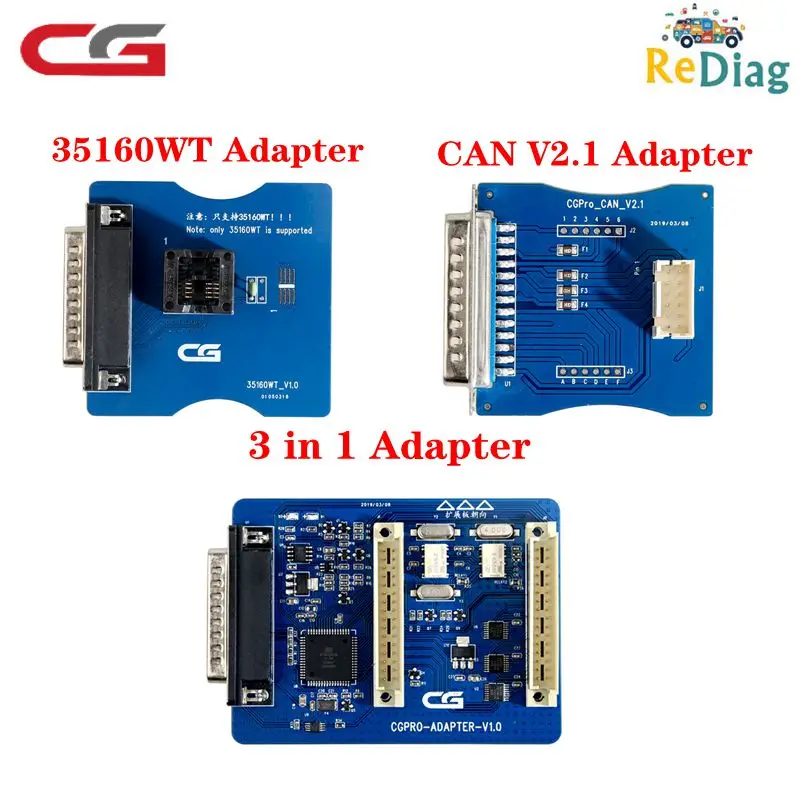 

All Adapters for CG Pro 9S12 HC705/908 AM29FXXX AM29Blxxx 3 in 1/35160WT/CAS4/TMS370/CAN V2.1 Adapter Available to Choose