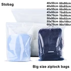 StoBag 10 шт. прозрачная пластиковая ткань для упаковки рубашки органайзер для хранения путешествий Сумки для самостоятельной Печати На молнии водонепроницаемые домашние