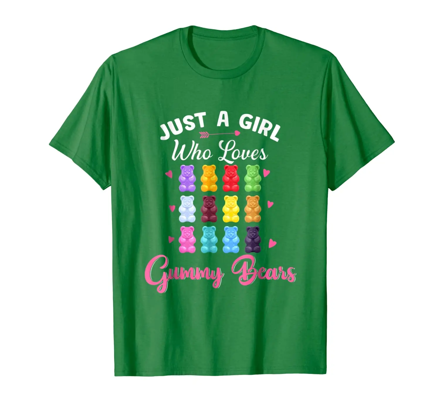 Футболка с надписью Just A Girl Who Loves Gummy Bears|Мужские футболки| |