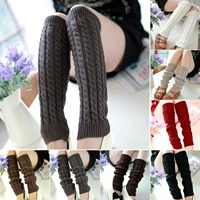 accessories winter warm for party sports knee high socks womens leg warmers long boot socks ribbed knit leg warmers