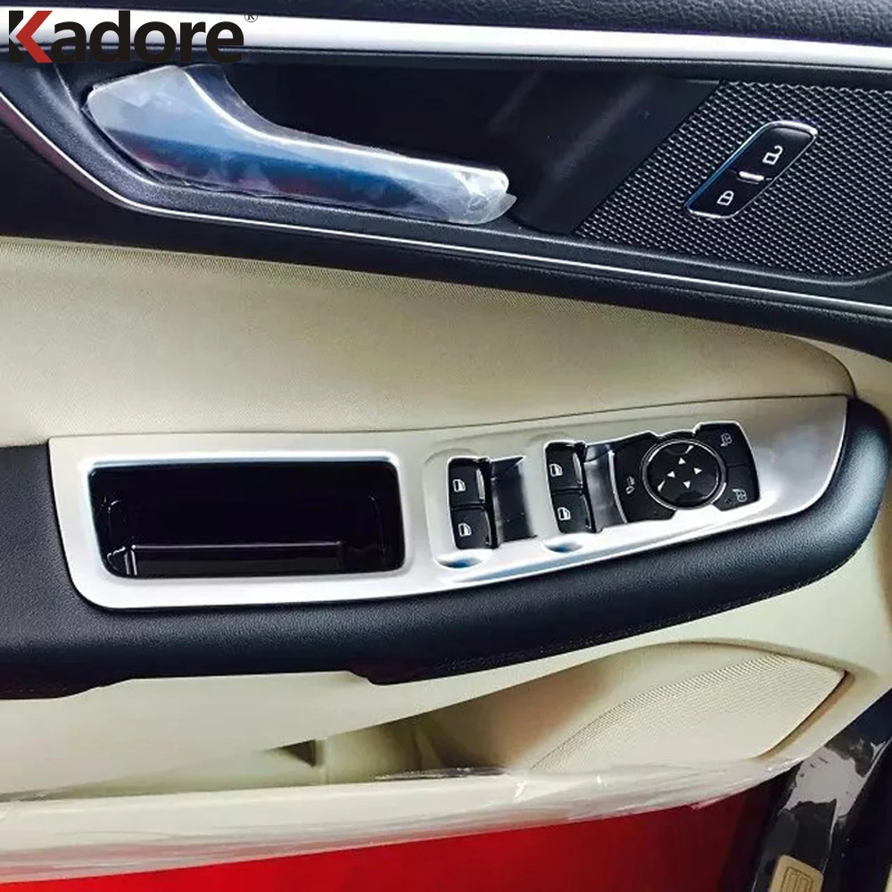 Для Ford Edge 2015 2016 2017 ABS матовая Автомобильная Внутренняя дверь подлокотник панель
