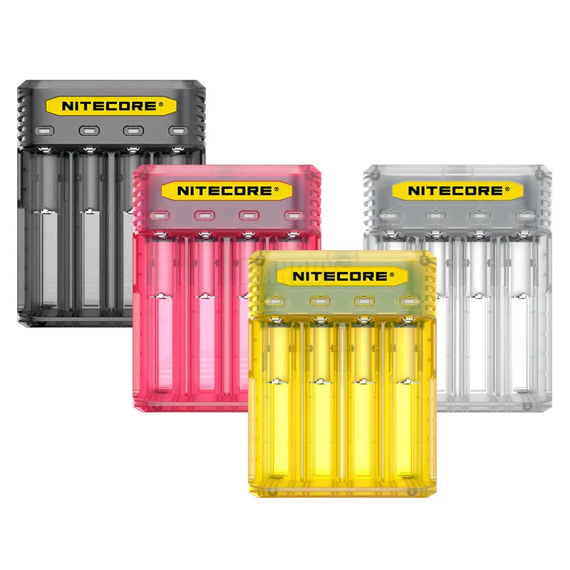 Лидер продаж быстрое зарядное устройство NITECORE Q4 4 Bay 4A Li Ion IMR Nicd CR123A 16340 10440 AAA 14500 18650