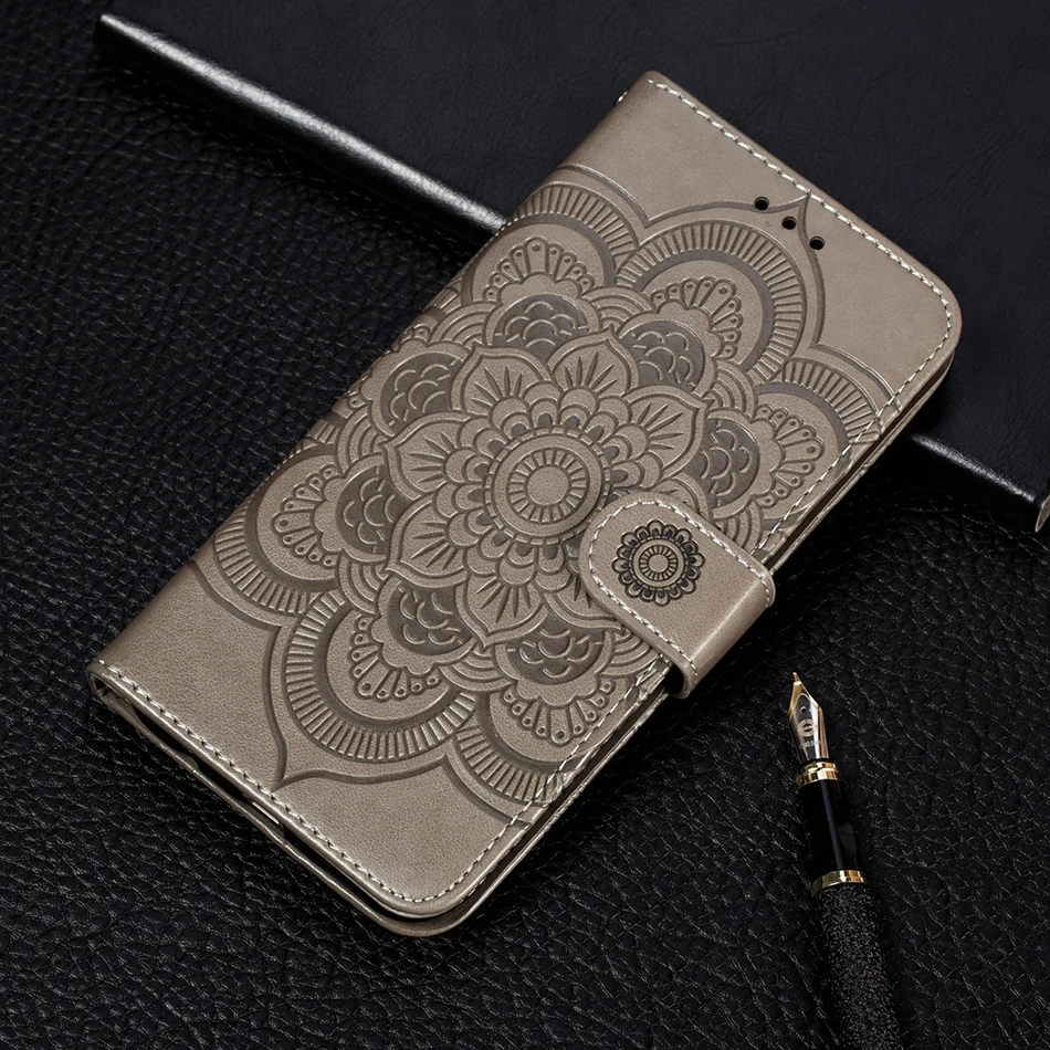 Роскошный чехол с 3D мандалой для xiaomi mi 10 9 SE Redmi 9A 9C 6A 8A 8 6 A2 Lite Note 7 Pro откидной
