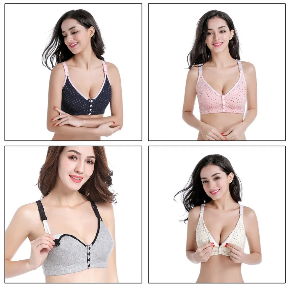 Женский бюстгальтер для кормления большого размера из дышащей хлопковой ткани с