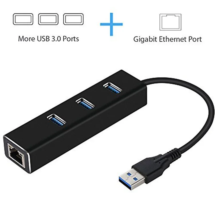 KuWFi usb-хаб 1000 Мбит/с USB к RJ45 Ethernet адаптер Сетевая карта LAN сетевой для ПК ноутбука Win7
