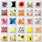 Креативный чехол для дома, модная подушка, простой небольшой чехол-накладка с изображением свежих цветов для офиса и автомобиля, Роза