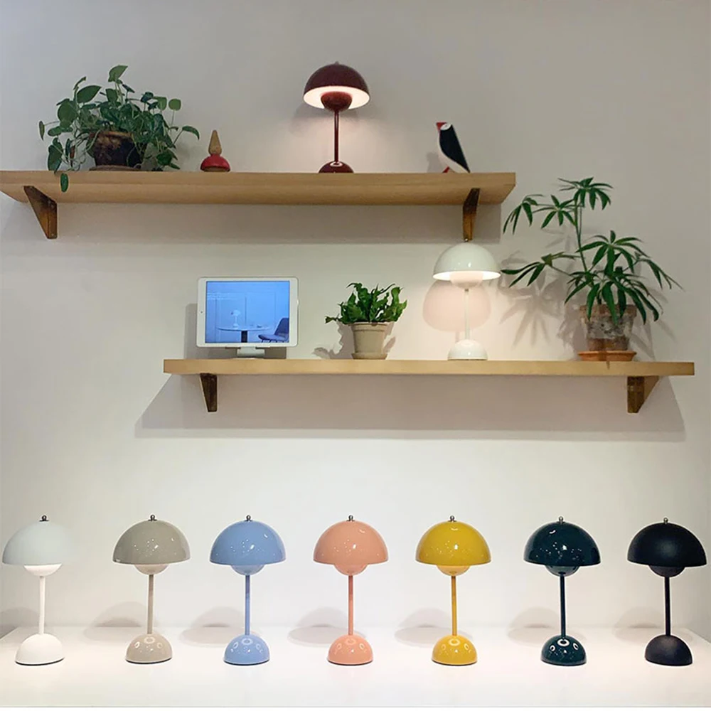 

Nordic Decoration Rechargeable Lamp Designer Red for Study Wedding Room Desk Bright Imported Lighting Atmosphere on Bedroom