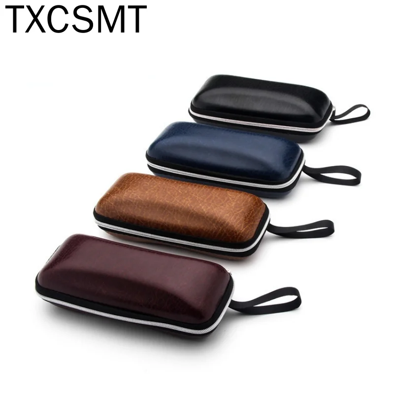 

Fiber Style Zipper Leather Glasses Case Sunglasses Case Brand Zipper Case Eyewear Accessories Korean PU Leather Fashion