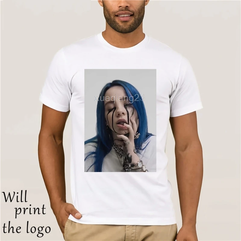 Voltreffer Billie Eilish Vintage T Camisa de manga corta Camisetas cuello redondo nueva pareja es | Мужская одежда