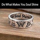 Винтажное простое резное кольцо с цветами для женщин и мужчин, богемное изящное кольцо с буквами-бабочками ручной работы, подарки для женщин