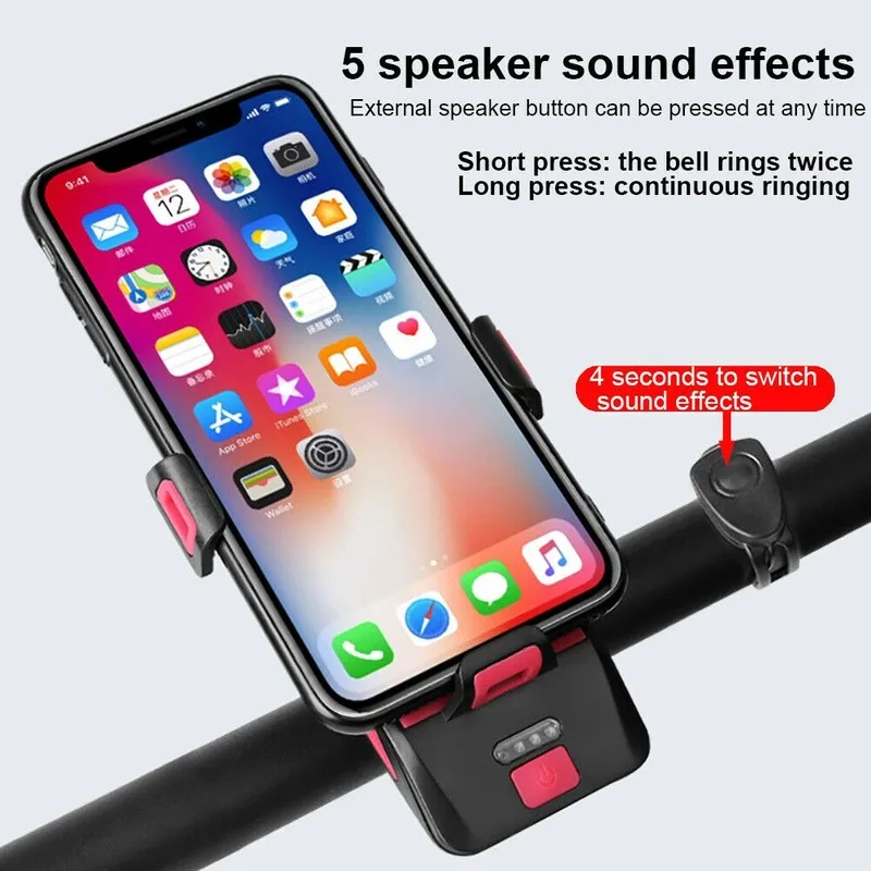 4 в 1 велосипедный светодиодный фонасветильник с зарядкой от USB | Мобильные