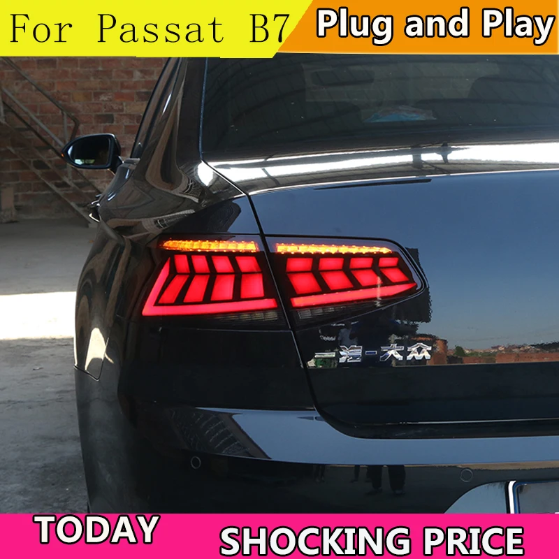 Стайлинг автомобиля для нового заднего фонаря VW EUR Passat B7 2017 2018 2019 задний фонарь DRL +