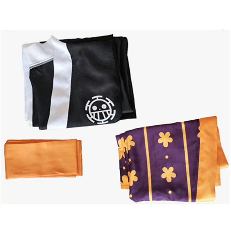 

Amine Character Trafalgar D Water Law Cosplay Adult Unisex Costume Set Outerwear Lining Belt Double Deck Suit