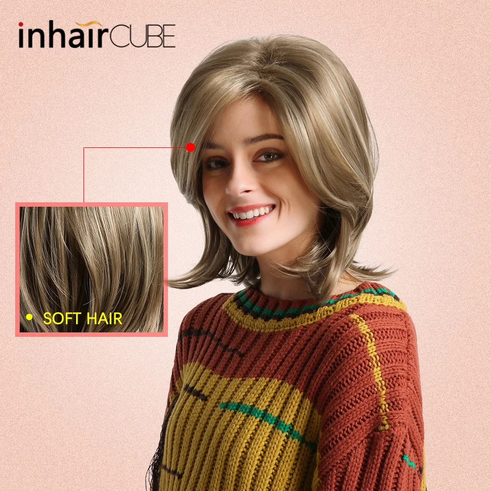 ESIN Женский синтетический парик из канекалона Карамельно коричневый цвет со