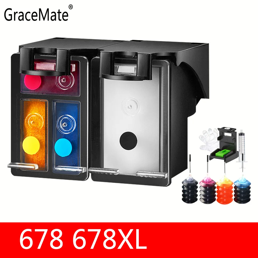 GraceMate 678 совместимый многоразовый картридж для принтера HP Deskjet 2515 3515 1018 1518 2548 3548 4518