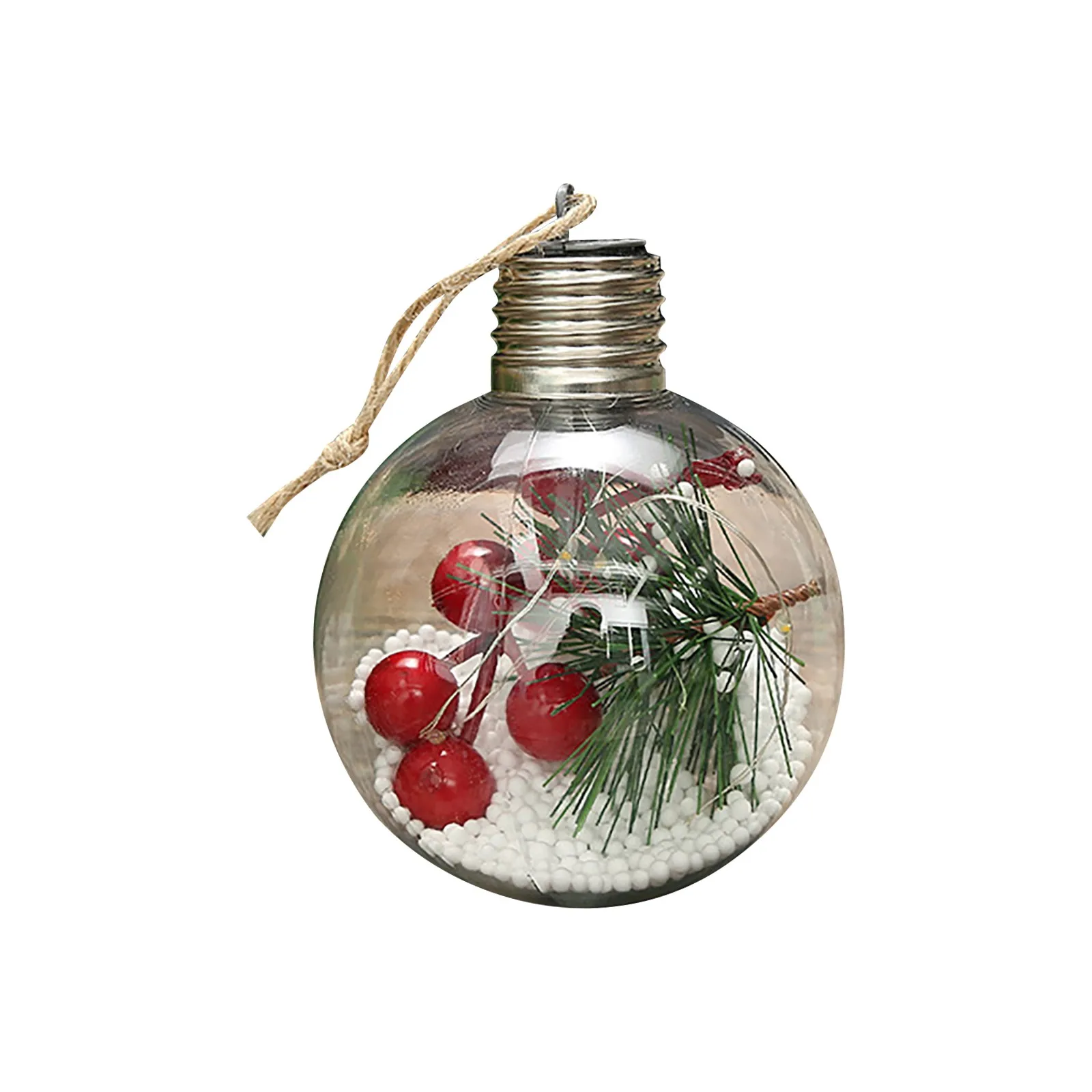 

Подвесной светильник в виде рождественского шара, устойчивый к тряске подвесной елочный светильник, набор украшений для сезонных праздник...