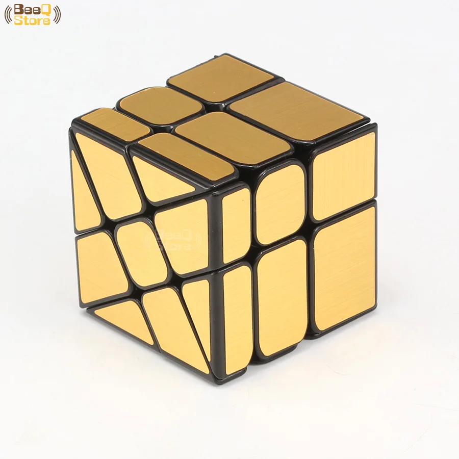 Mofangjiaoshi Windmirror Cube Magic Fire Wheels Золотой Серебристый Матовый скоростной куб 3x3x3 для