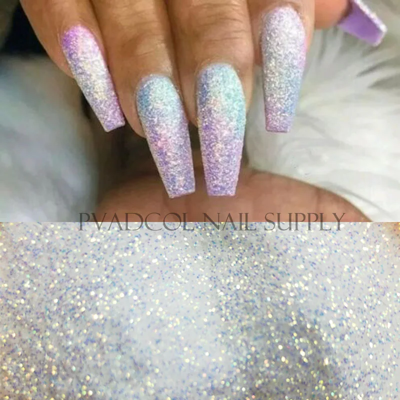 Аврора &quotРусалка&quot Nail Art Блеск порошок пыли ультра тонкого помола мерцание