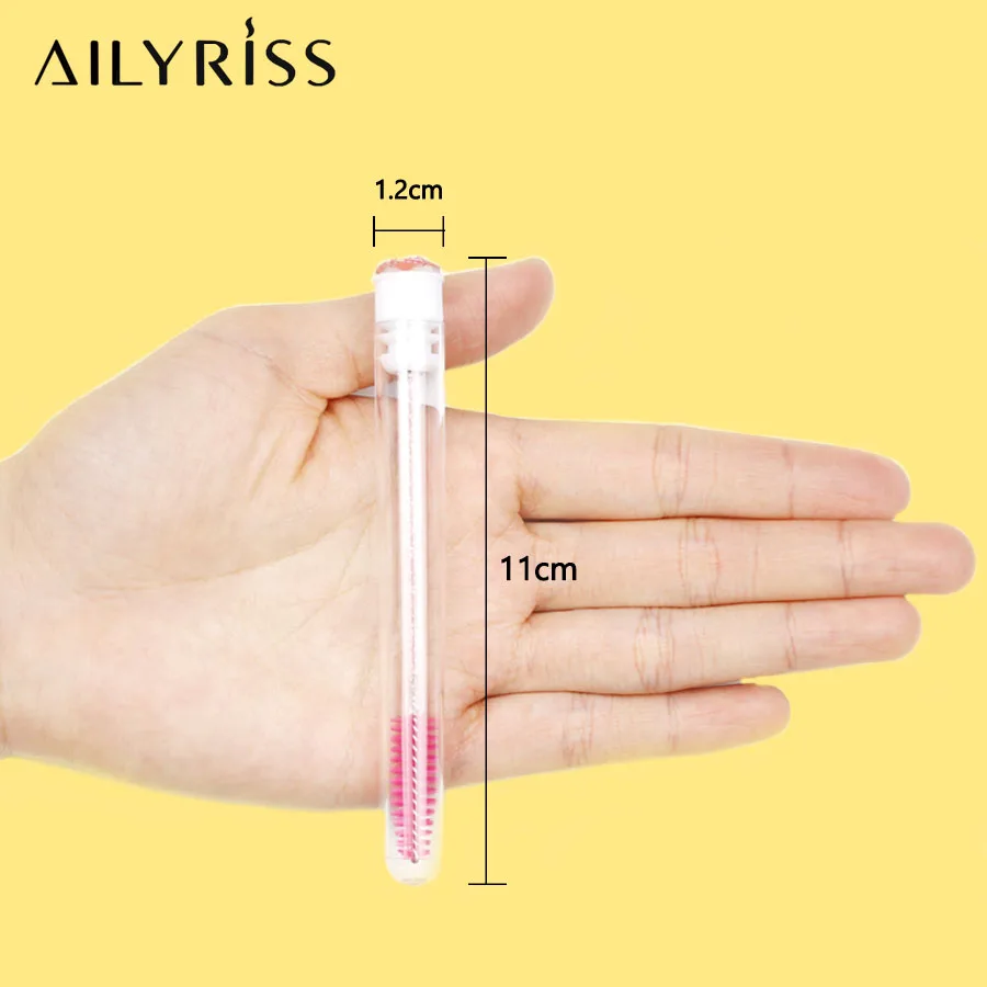 36pcs Disposable Eyelash Brushes with Diamond Reusable Eyebrow Brush Tube Replaceable Dust-proof Convenient Carry Makeup
