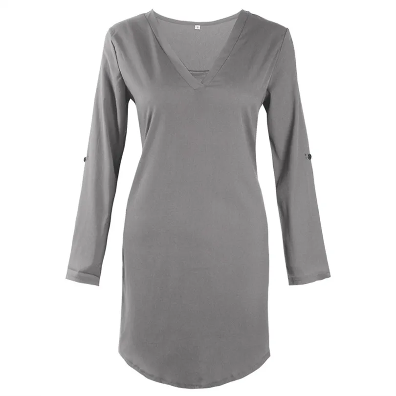 Платье INDJXND женское на пуговицах длинное офисное платье-рубашка с длинным