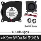 5 шт. Gdstime 3D принтер вентилятор 40 мм x 20 мм 4 см 2Pin 24V DC охлаждающий вентилятор