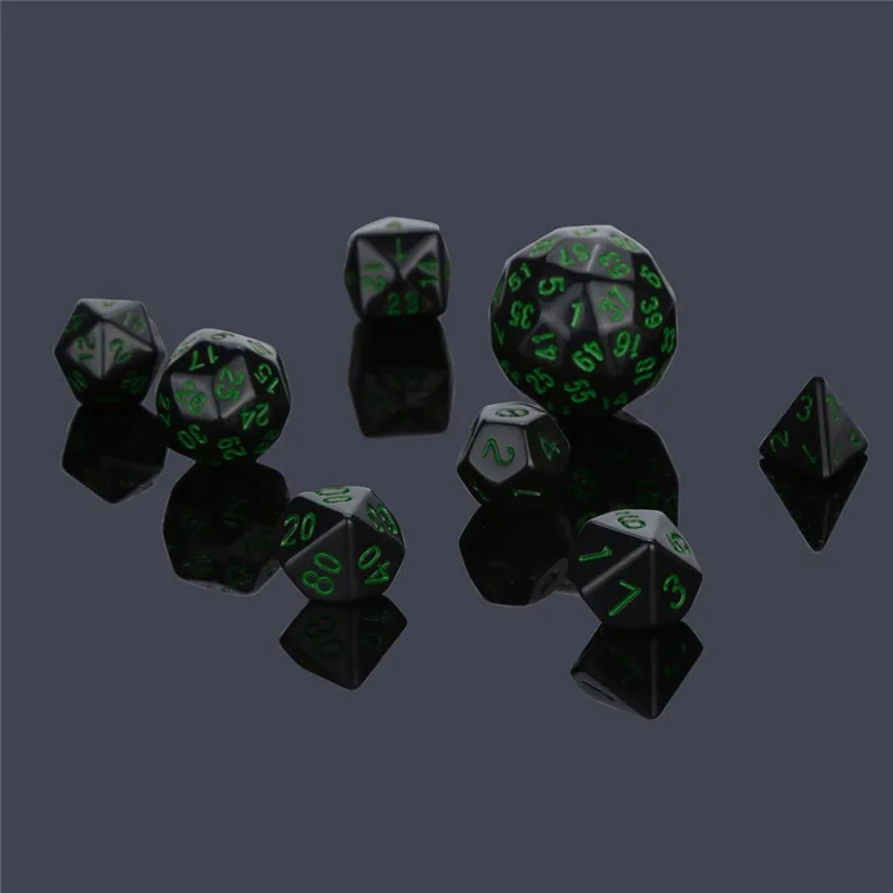 10 шт. Набор Игральных кубиков с 60 гранями dados poliedricos fun Вечерние игры polyhedron D60 многогранные акриловые кости dados de rpg 30A20