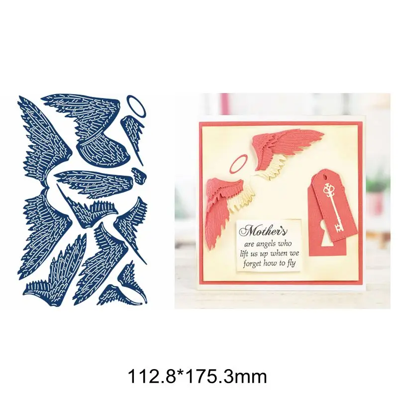 Святой Бог Ангел Микс перо крыло слоистая рамка металлические Вырубные штампы