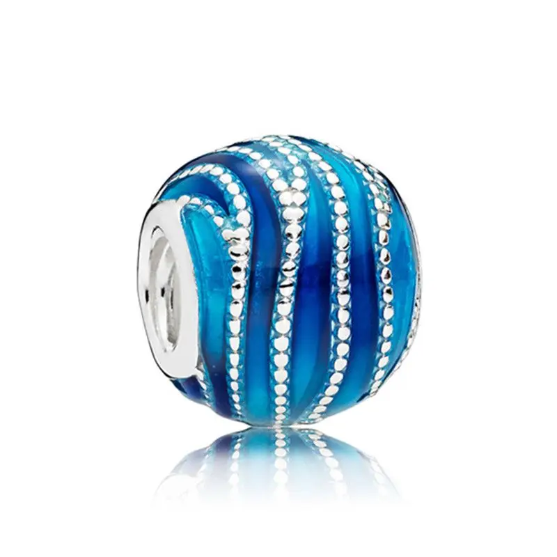 

1 шт. новый милый синий вихревой кулон DIY Бусины Подходит для оригинального Pandora Шарм браслет дамы ювелирные изделия подарки