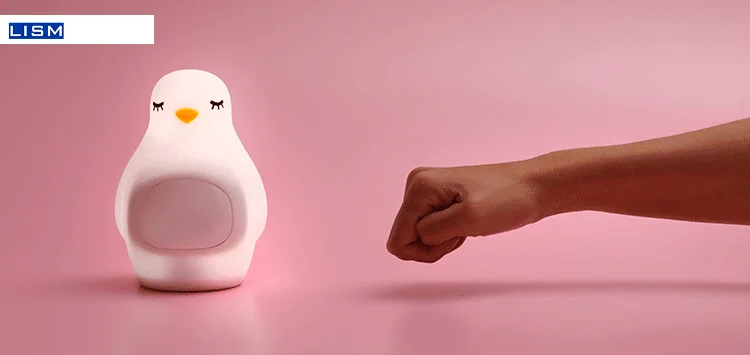 

Alarm Clock Night Lamp Voice Control LED Digital Clock Electronic Bedside Clock Cute Penguin For Children Kids Home Decoration
