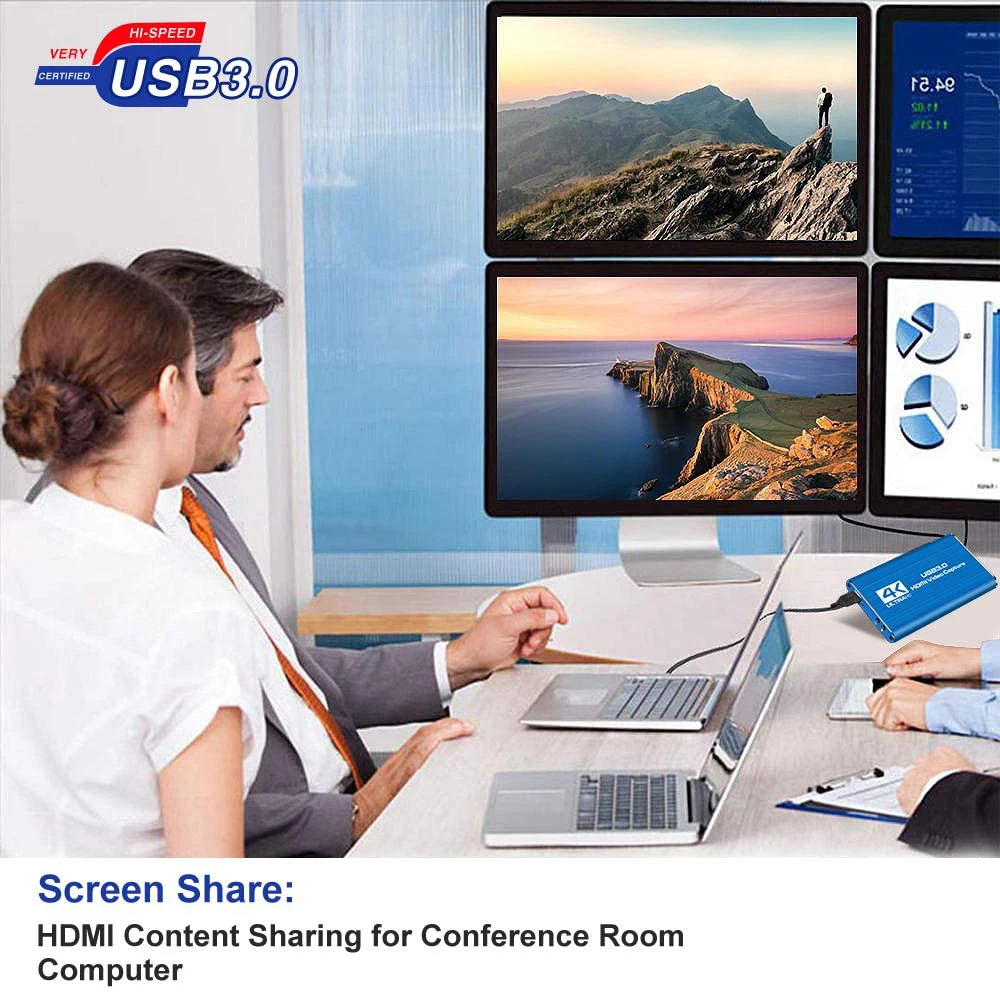 Карта видеозахвата HD 1080P 4K HDMI с на USB 3 0